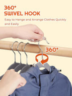 HOUSE DAY 14 Inch Kids Velvet Hangers 50 Pack, Durable Big Kid Hangers - Image 7
