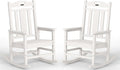 Ciokea Oversized Outdoor Rocking Chairs Set of 2, 380lbs Heavy-Duty Large Patio Rocker, High Back Cozy Porch Chairs, Weather Resistant Patio Rocking Chairs for Outside, Fire Pit, Deck, White by CIOKEA