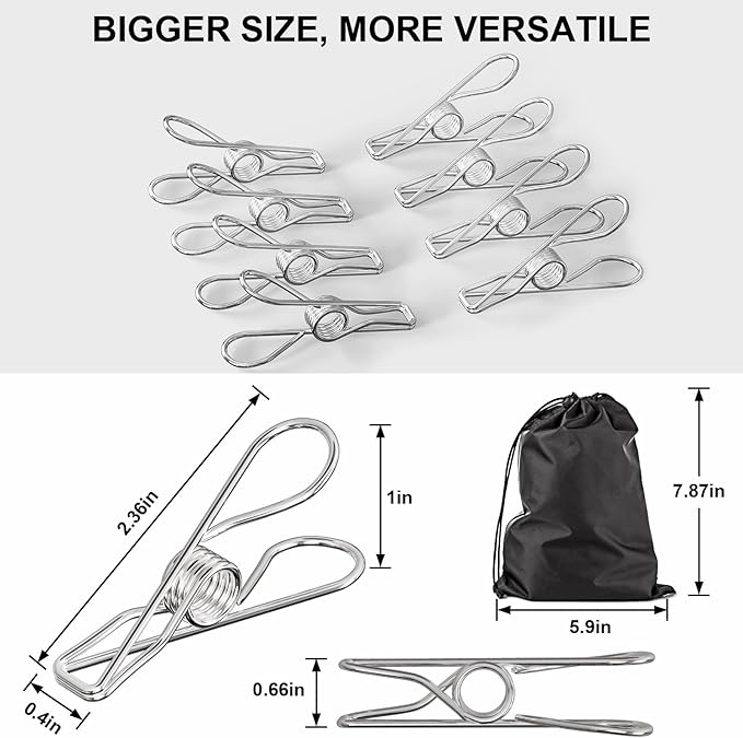 Clothes Pins Heavy Duty Outdoor, Metal Clips Heavy Duty - Image 2