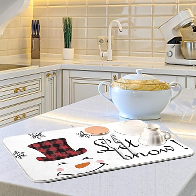 Super Absorbent Dish Drying Mat, Microfiber Fast-Drying Dish Mat, Kitchen Dish - Image 6