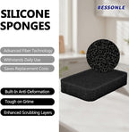 8 Pack Silicone Scrubbing Sponges, Heavy-Duty, Non-Scratch Kitchen Sponges - Image 2