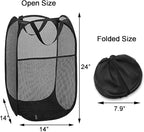 Pop Up Laundry Hampers, Collapsible Mesh Laundry Baskets - Image 2