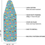 Ironing Board Cover and Pad Standard Size 15" x 54", 3 Pairs of Hook and Loop - Image 2
