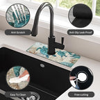 15" X 5.5" Kitchen Sink Splash Guard Faucet Mat Sea Turtles Super Absorbent - Image 4