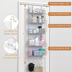 Over The Door Organizer, Metal Door Organizer Hanging - Image 3