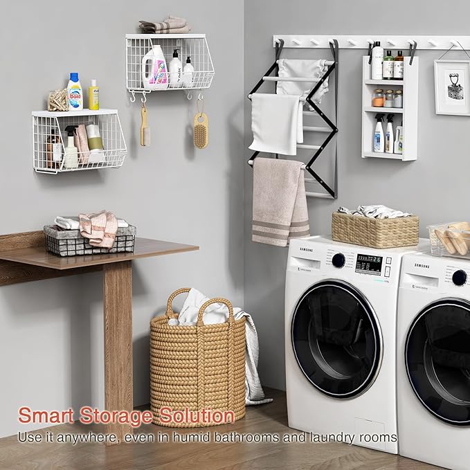 Wall Mount Bathroom Storage Basket, Fruit Produce and Vegetable Baskets - Image 5