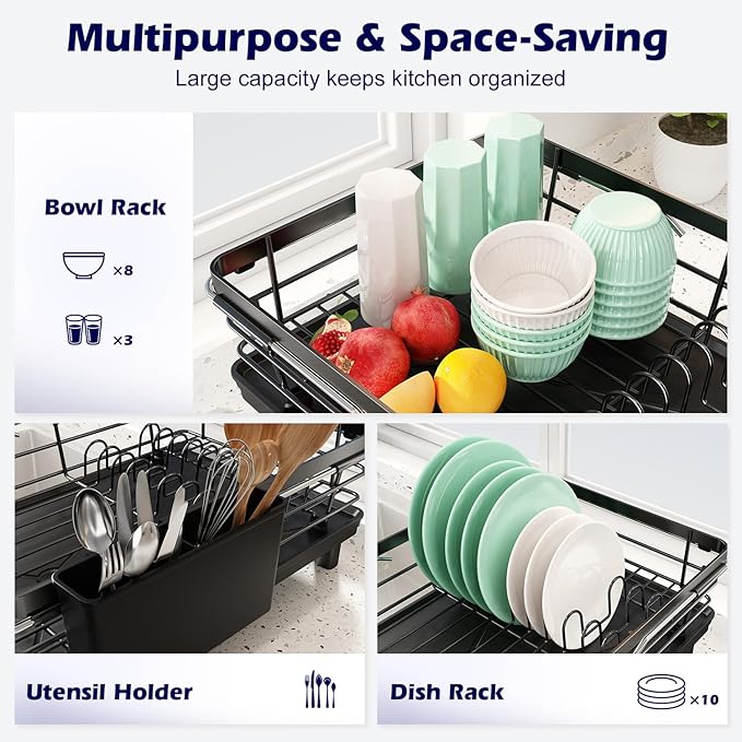 In Sink Dish Drying Rack, Expandable Over The Sink Dish Rack - Image 4