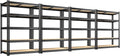 REIBII 2400LBS Storage Shelves 5 Tier Garage Shelving Heavy Duty Adjustable Garage Shelves, Utility Rack Shelf, Shelving Units for Storage Warehouse Pantry Closet, 35.5" W x 11.9" D x 72" H, 4 Pack by REIBII