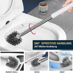 Toilet Bowl Brush and Holder 2 Pack Long Handle Toilet Brush - Image 2