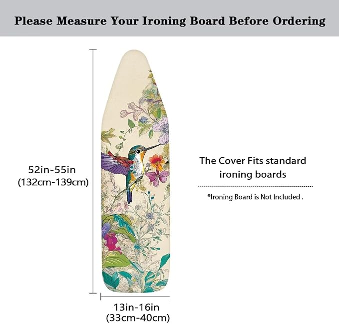 Hummingbird Ironing Board Covers Easy Installation 15x54 Ironing Board Cover - Image 5
