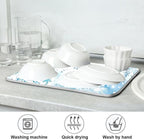 Winter Snowflake Blue Dish Drying Mat - Image 7