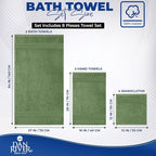 DAN RIVER 8 PC Luxury Bath Towels - Image 2