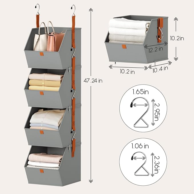 Hanging Closet Organizer 4 Tier - Image 5