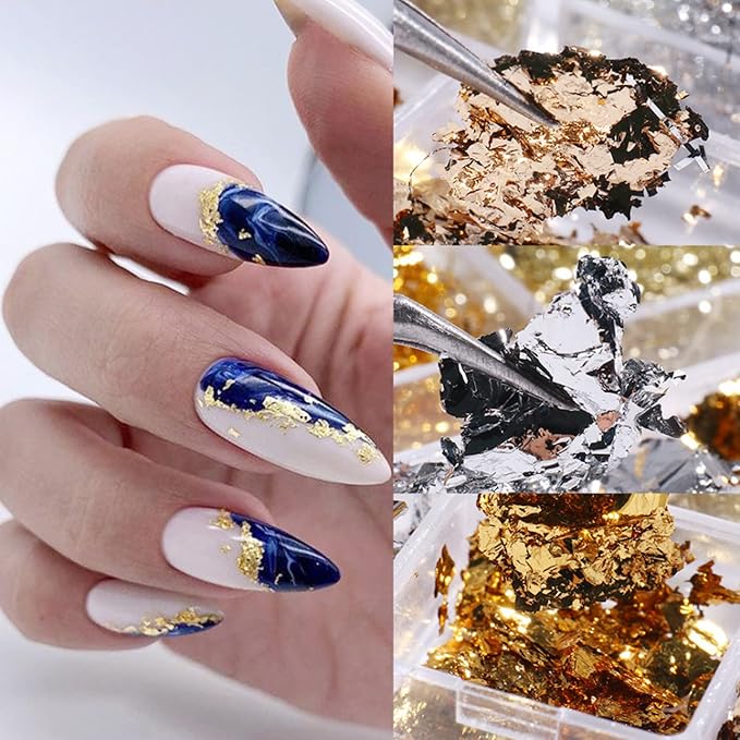 Holographic Nail Glitter Foils, 12 Colors Sparkly Ultra-Thin Aluminum Foil Nail - Image 4