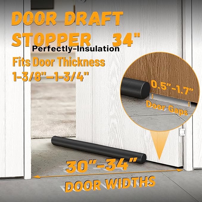 MAXTID Door Draft Stopper for Bottom of Doors Noise Blocker Large Door Sweep - Image 5