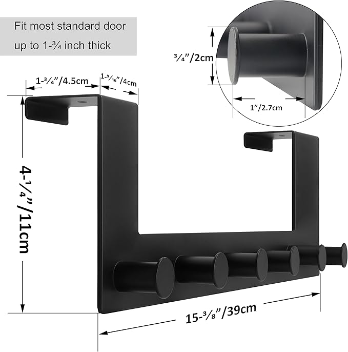 WEBI Over The Door Hooks, Over Door Towel Rack - Image 2