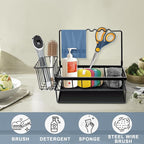 Yazoni Sponge Holder for Kitchen Sink, Rustproof Kitchen Sink Organizer - Image 6