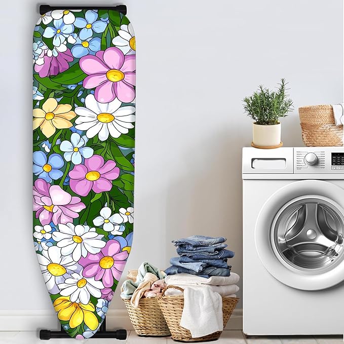Nuxovilar Colorful Mixed Flowers Ironing Board Cover, This Cover Fits Most - Image 3