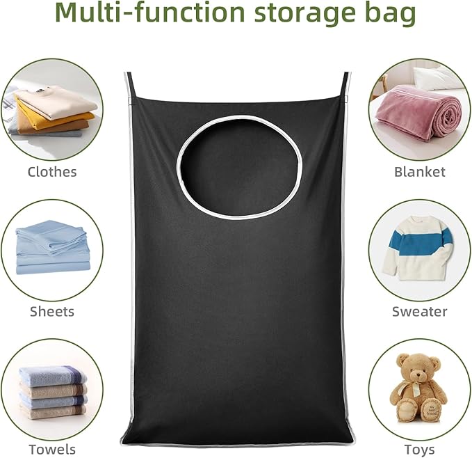 KEEPJOY XL 2-Pack Door Hanging Laundry Hamper, Size 36.5X22.5 Inch Door Hamper - Image 7