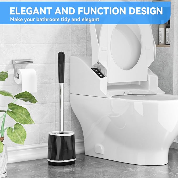 TRENTI Toilet Brush, Toilet Brush and Holder Set, Bristles Toilet Bowl Brush - Image 6