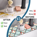 Rendering Marble Kitchen Sink Splash Guard Faucet Mat Blue Wall Tiles Super - Image 6