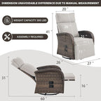 Belord Dual-Adjust Outdoor Swivel Recliner Chair – Reclining Patio Chair with Adjustable Backrest and Footrest, All-Weather Wicker Chaise Lounge Chair Outdoor for Pool Deck Brown (Upgraded 2.0) - Image 2
