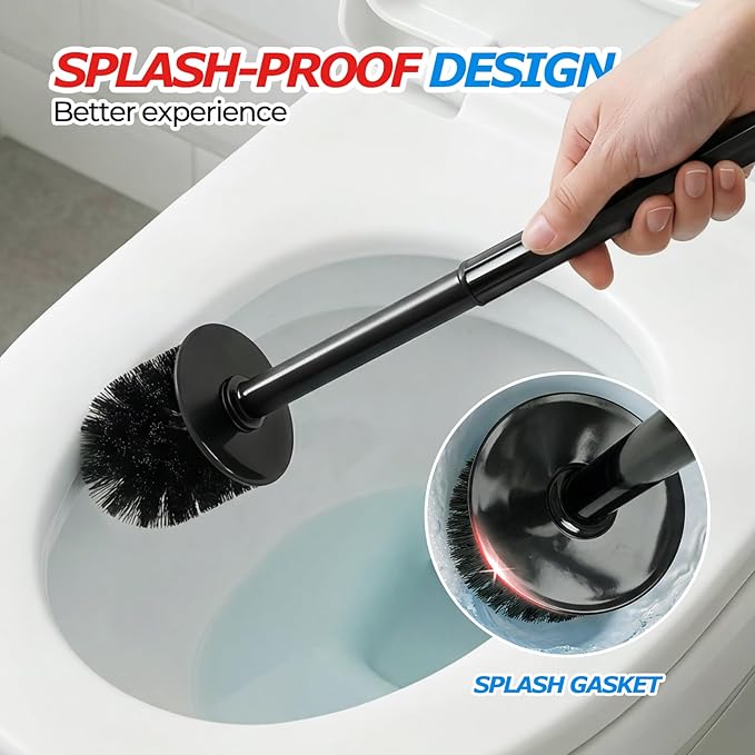 2Pack Toilet Bowl Brush and Holder Set - Image 4