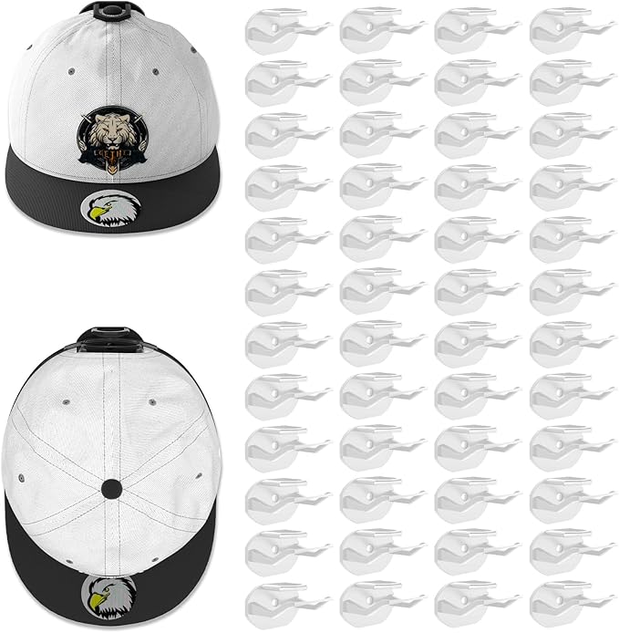 48 Pack Adhesive Hat Hooks for Wall, Super Strong Hat Rack for Baseball Caps by Niunuerga
