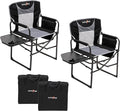 SUNNYFEEL Camping Directors Chair, Heavy Duty,Oversized Portable Folding Chair with Side Table, Pocket for Beach, Fishing,Trip,Picnic,Lawn,Concert Outdoor Foldable Camp Chairs by SunnyFeelCamping