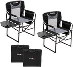 SUNNYFEEL Camping Directors Chair, Heavy Duty,Oversized Portable Folding Chair with Side Table, Pocket for Beach, Fishing,Trip,Picnic,Lawn,Concert Outdoor Foldable Camp Chairs by SunnyFeelCamping