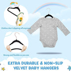 HOUSE DAY Velvet Baby Hangers for Closet, Kids Hangers Velvet 60 Pack, Non Slip - Image 3