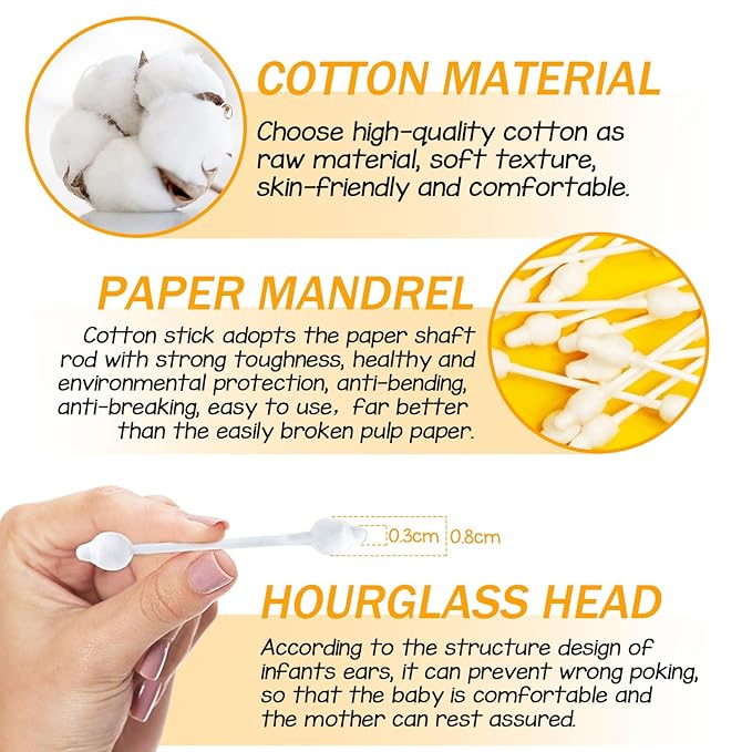 Baby Cotton Swabs with Large Tips - Image 5
