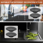 2 Pcs Black Stainless Steel Mesh Sink Drain Strainer, 4.45" Top/2.95" Kitchen - Image 5