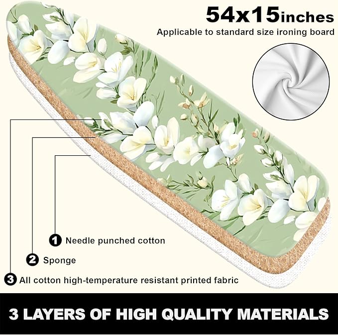 Ironing Board Cover 15x54 Inch- Standard Cotton Cover - Image 3