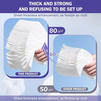 Face Towels, Disposable Face Towelette, Makeup Remover Dry Wipes 50 Count - Image 4