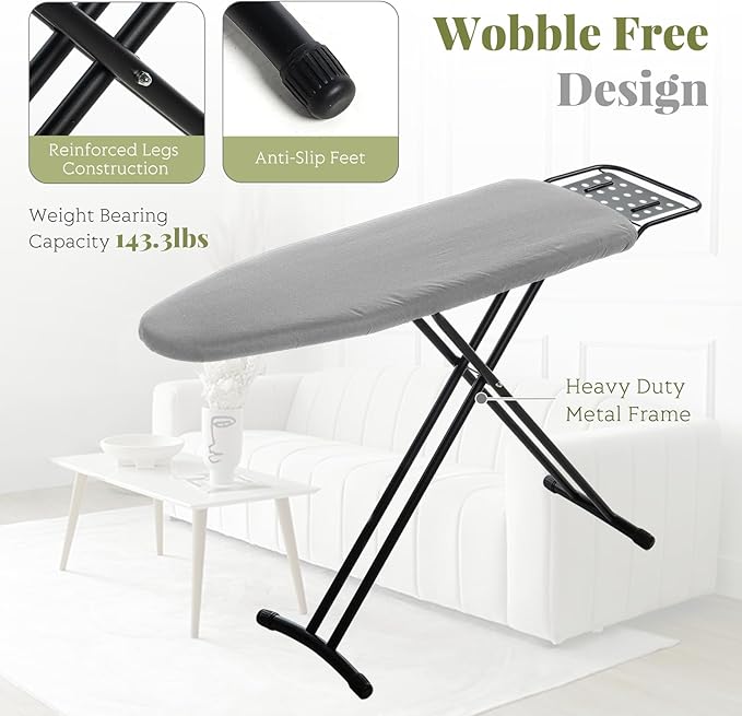 Ironing Board Full Size, RAINHOL 43"x13" Heavy Duty Compact Iron Board - Image 5