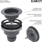 3-1/2 Inch Polymer Urban Gray Sink Drain Assembly - Image 6