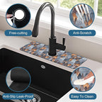 Abstract Mountain Sink Faucet Absorbing Mat Mountain Landscape Super Absorbent - Image 4