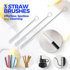 Holikme 6 Pack Bottle Brush Set, 3 Straw Brushes, 3-in-1 Bottle Cleaning Brush - Image 4