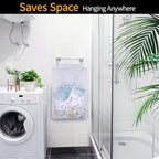 Breathable Mesh Laundry Hamper, Bringing Hooks Foldable Hanging Shower Caddy - Image 6