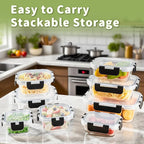 8 Pack Borosilicate Glass Food Storage Containers - Image 7