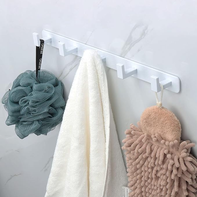 Coat Rack, Heavy Duty Stainless Steel 5 Tri Coat Hook Hanger, Wall Mounted - Image 2