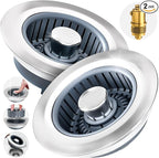 zaa 2 Pack Sink Drain Strainer, Sink Stopper, 3 in 1 Stainless Steel Kitchen by zaa