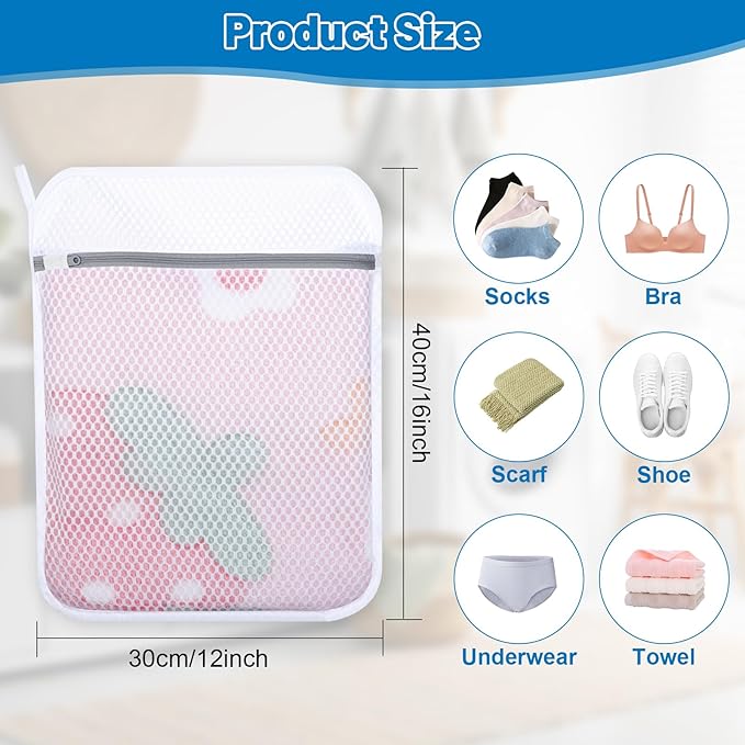 3-Pack Durable Honeycomb Mesh Laundry Bags - Image 2