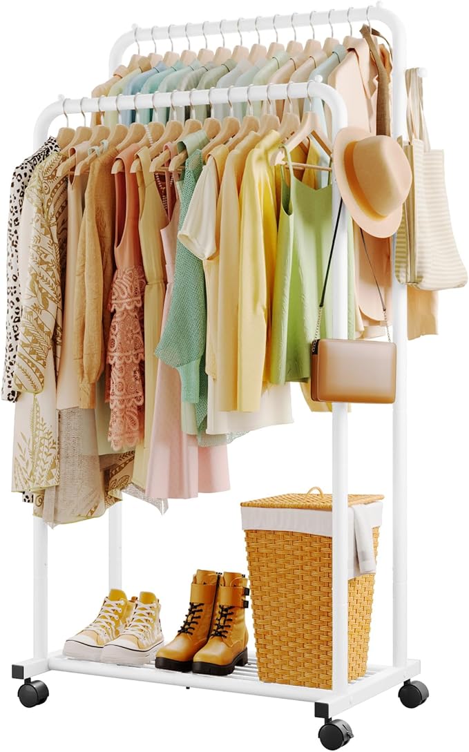 Clothes Rack - Double Rods Clothing Rack by Sakugi