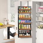6-Tier Over The Door Pantry Organizer, Heavy-Duty Metal Wall Mount or Hanging - Image 6