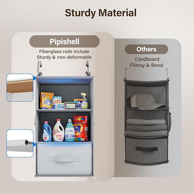 Pipishell 6-Shelf Hanging Closet Organizer - Image 5