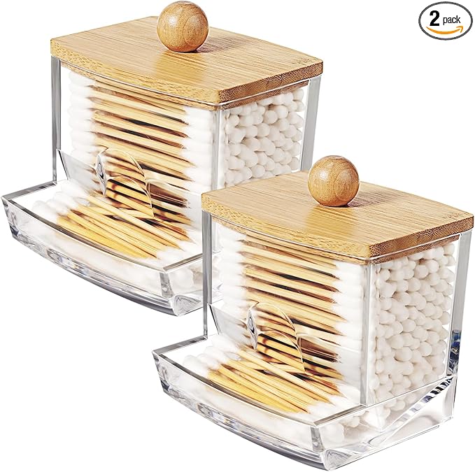 SheeChung 10Oz Acrylic Qtip Holder Dispenser by SheeChung