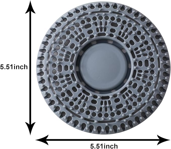 Shower Drain Hair Catcher, 2 Pack Premium Silicone Drain Protector & Shower - Image 2