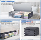 Under Bed Storage Containers, 8 Pack Blanket Storage Bags, Collapsible Storage - Image 4